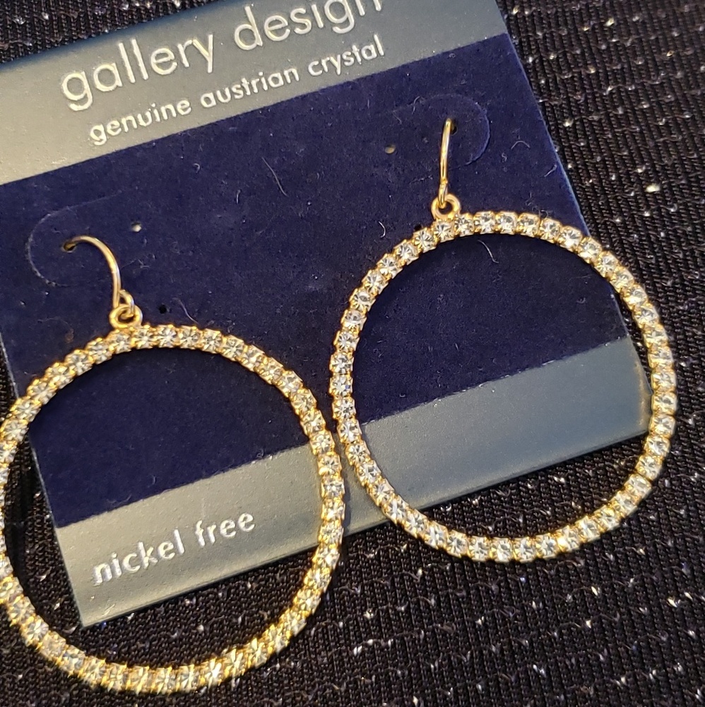 💕Austrian Crystal Hoop Earings